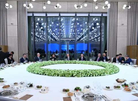 Prezident İlham Əliyevin adından AQEM-in 7-ci Zirvə Görüşünün iştirakçılarının şərəfinə şam yeməyi verilib – Foto