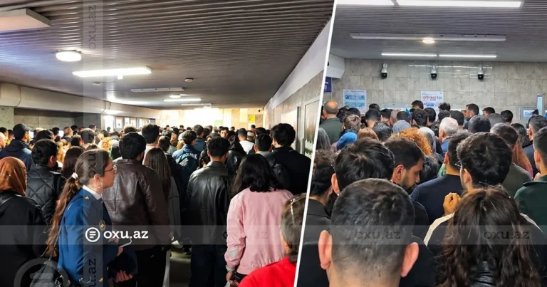 “Koroğlu” metrostansiyasının girişində sıxlıq – VİDEO