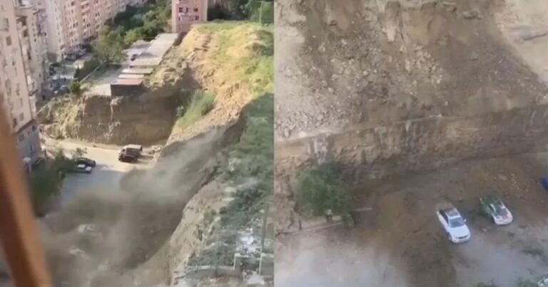 Altı aydır böyüyən təhlükə: “Torpaq sürüşməsi dayanmır, divar tikilmir” – FOTO