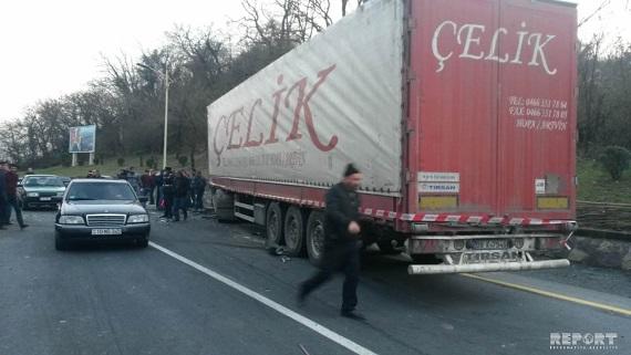 Zaqatalada dəhşət: rus sürücü TIR-la qadının üstündən keçdi